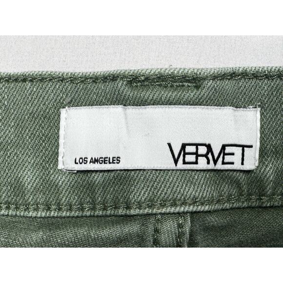 Vervet Women's Green Straight Leg Cargo Stretch Denim Jeans - Size 26 (27x28.5) - Picture 3 of 4